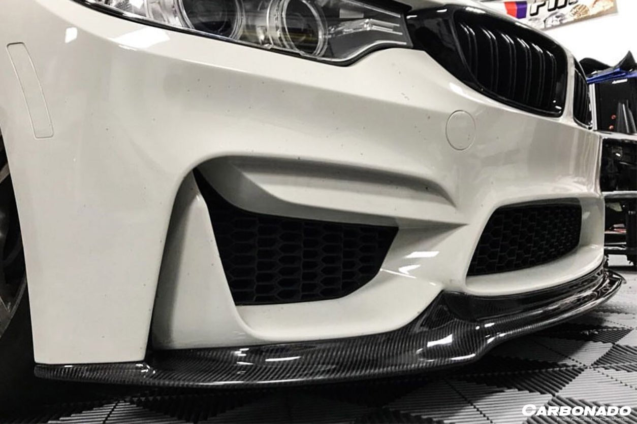 DARWINPRO - BMW M3 F80 / M4 F82 2014-2020 VRS STYLE CARBON FIBRE FRONT LIP - Aero Carbon UK