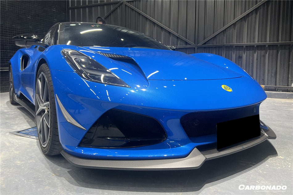 DARWINPRO - LOTUS EMIRA 2021-2024 OD STYLE DRY CARBON FIBRE FRONT BUMPER CANARDS - Aero Carbon UK