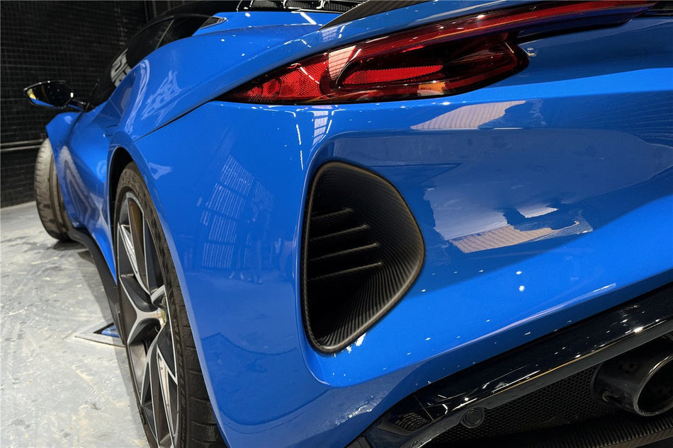 DARWINPRO - LOTUS EMIRA 2021-2024 OD STYLE DRY CARBON FIBRE REAR BUMPER VENTS - Aero Carbon UK