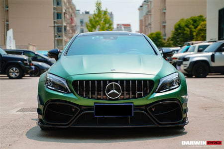 DARWINPRO - MERCEDES BENZ W205 C63 & C6S AMG COUPE 2015 - 2021 PARTIAL CARBON FIBER FRONT BUMPER WITH CANARDS - Aero Carbon UK