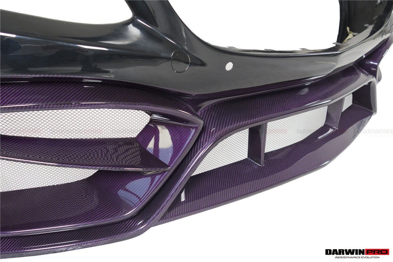 DARWINPRO - MERCEDES BENZ W205 C63 & C6S AMG COUPE 2015 - 2021 PARTIAL CARBON FIBER FRONT BUMPER WITH CANARDS - Aero Carbon UK