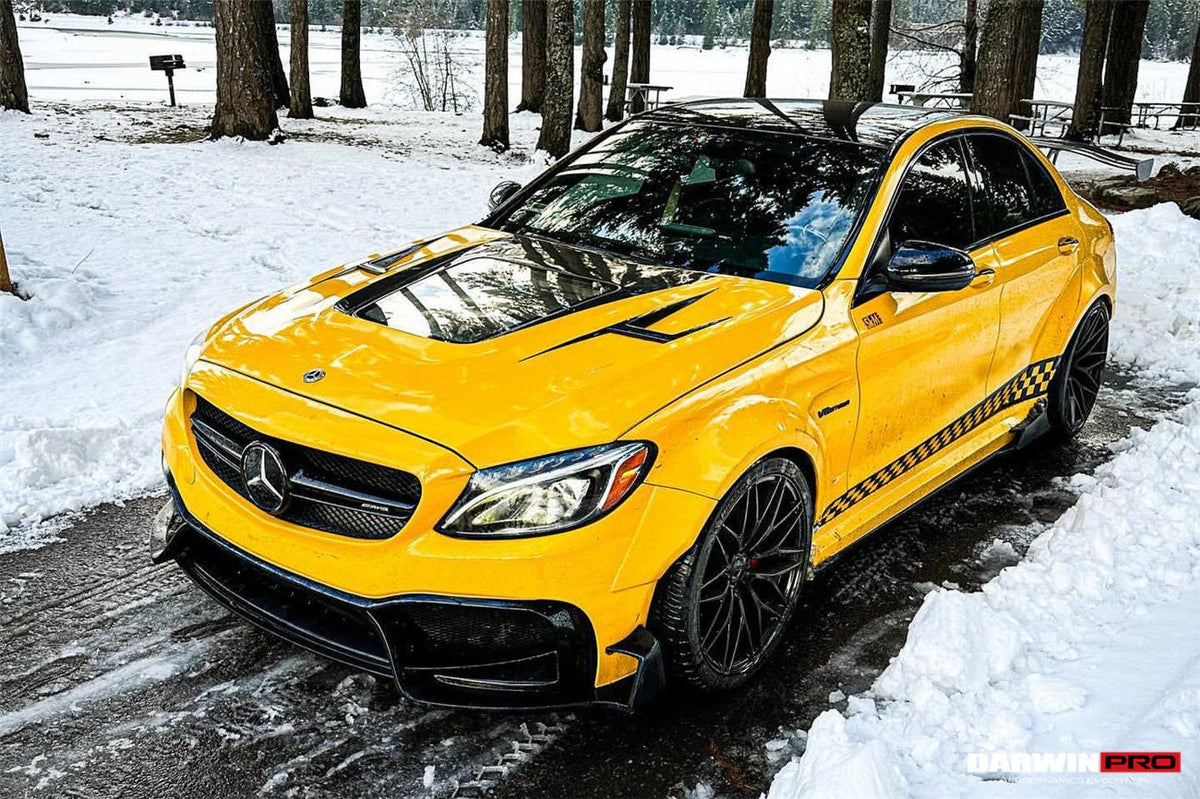 DARWINPRO - MERCEDES BENZ W205 C63 & C6S AMG COUPE 2015 - 2021 PARTIAL CARBON FIBER HOOD BONNET - Aero Carbon UK