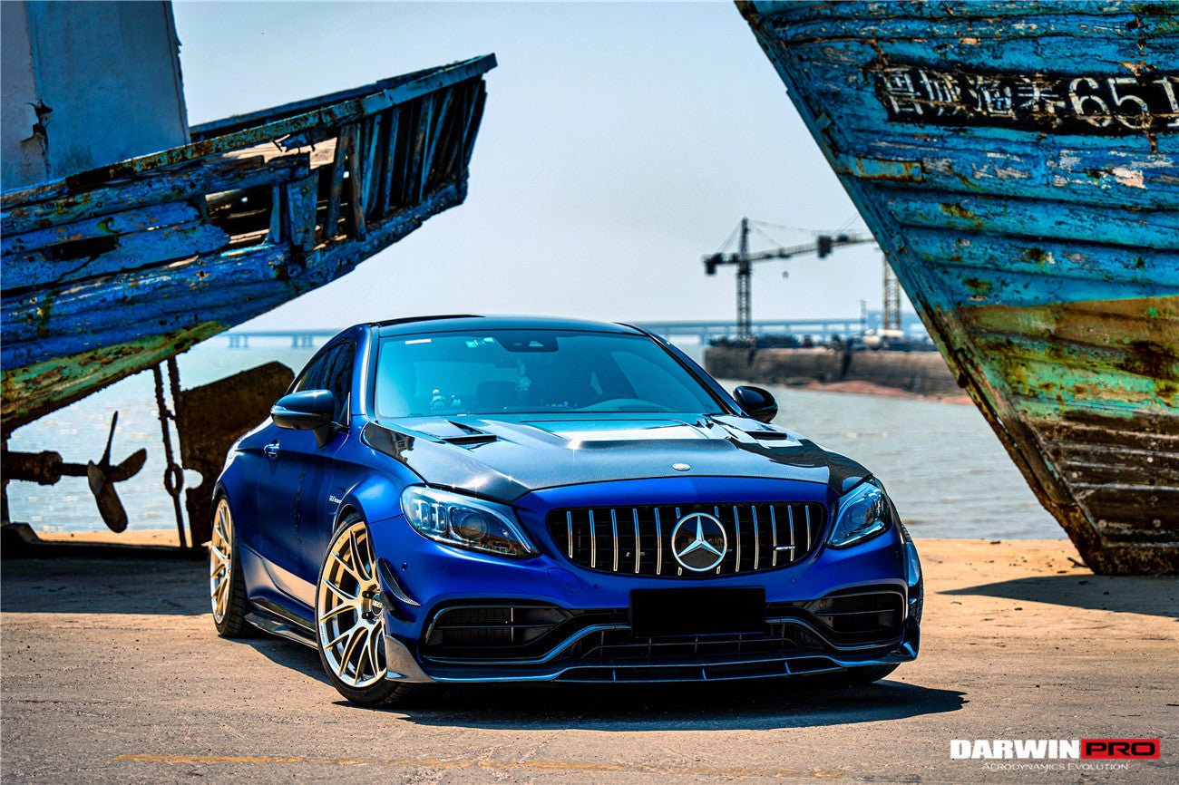 DARWINPRO - MERCEDES BENZ W205 C63 & C6S AMG COUPE 2015 - 2021 PARTIAL CARBON FIBER HOOD BONNET - Aero Carbon UK