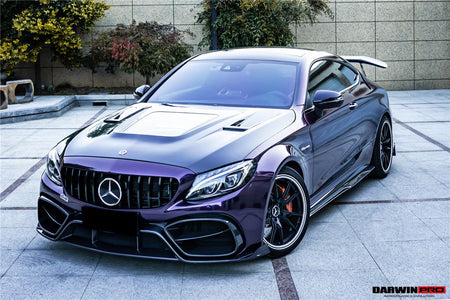 DARWINPRO - MERCEDES BENZ W205 C63 & C6S AMG COUPE 2015 - 2021 PARTIAL CARBON FIBER HOOD BONNET - Aero Carbon UK
