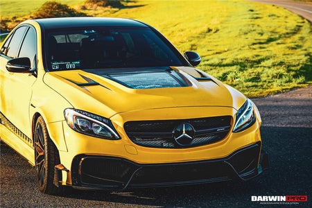 DARWINPRO - MERCEDES BENZ W205 C63 & C6S AMG COUPE 2015 - 2021 PARTIAL CARBON FIBER HOOD BONNET - Aero Carbon UK
