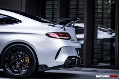 DARWINPRO - MERCEDES BENZ W205 C63 & C6S AMG COUPE 2015 - 2021 PARTIAL CARBON FIBER REAR BUMPER AND LED DIFFUSER - Aero Carbon UK