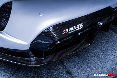 DARWINPRO - MERCEDES BENZ W205 C63 & C6S AMG COUPE 2015 - 2021 PARTIAL CARBON FIBER REAR BUMPER AND LED DIFFUSER - Aero Carbon UK