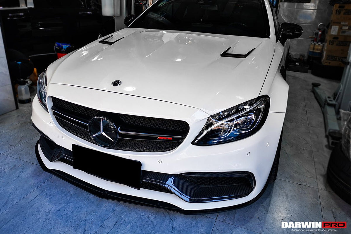 DARWINPRO - MERCEDES BENZ W205 C63 & S AMG COUPE 2015 - 2021 CARBON FIBER BKSS STYLE HOOD BONNET - Aero Carbon UK