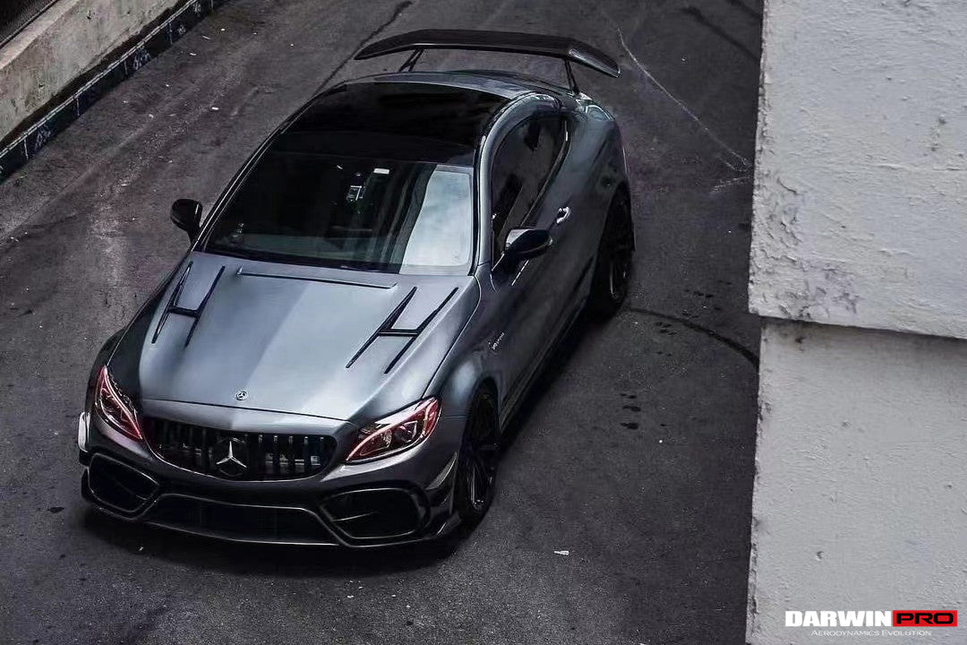 DARWINPRO - MERCEDES BENZ W205 C63 & S AMG COUPE 2015 - 2021 CARBON FIBER BKSS STYLE HOOD BONNET - Aero Carbon UK