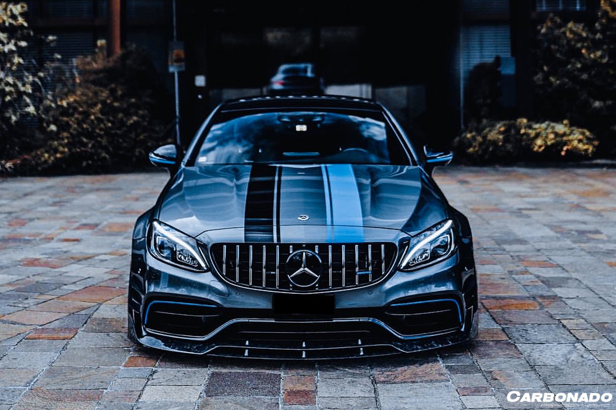 DARWINPRO - MERCEDES BENZ W205 C63 & S AMG COUPE 2015 - 2021 CARBON FIBER FRONT LIP BR STYLE - Aero Carbon UK