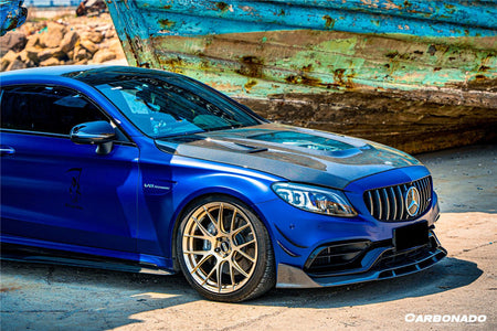 DARWINPRO - MERCEDES BENZ W205 C63 & S AMG COUPE 2015 - 2021 CARBON FIBER FRONT LIP BR STYLE - Aero Carbon UK