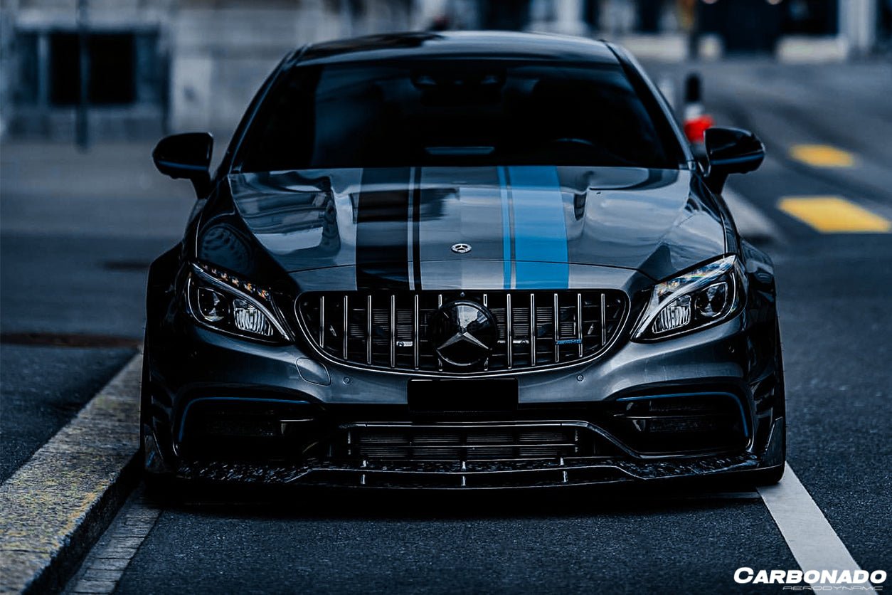 DARWINPRO - MERCEDES BENZ W205 C63 & S AMG COUPE 2015 - 2021 CARBON FIBER FRONT LIP BR STYLE - Aero Carbon UK