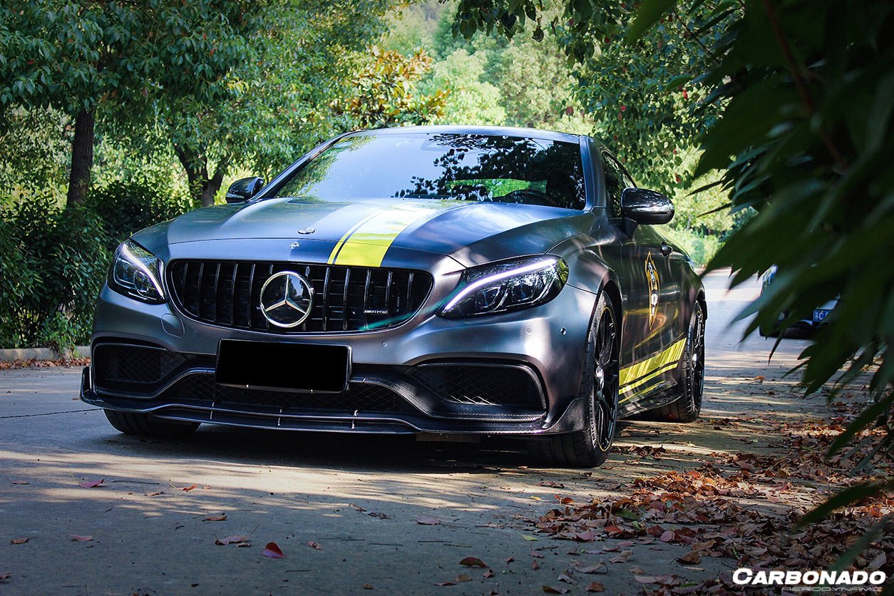 DARWINPRO - MERCEDES BENZ W205 C63 & S AMG COUPE 2015 - 2021 CARBON FIBER FRONT LIP BR STYLE - Aero Carbon UK