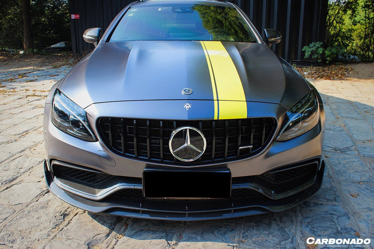 DARWINPRO - MERCEDES BENZ W205 C63 & S AMG COUPE 2015 - 2021 CARBON FIBER FRONT LIP BR STYLE - Aero Carbon UK