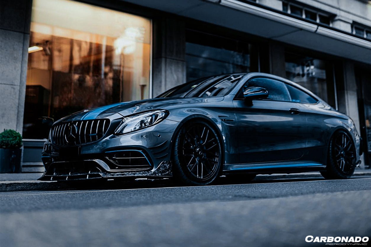 DARWINPRO - MERCEDES BENZ W205 C63 & S AMG COUPE 2015 - 2021 CARBON FIBER FRONT LIP BR STYLE - Aero Carbon UK