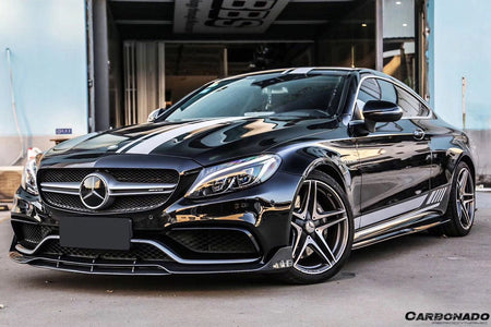 DARWINPRO - MERCEDES BENZ W205 C63 & S AMG COUPE 2015 - 2021 CARBON FIBER FRONT LIP BR STYLE - Aero Carbon UK