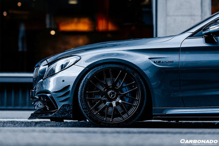 DARWINPRO - MERCEDES BENZ W205 C63 & S AMG COUPE 2015 - 2021 CARBON FIBER FRONT LIP BR STYLE - Aero Carbon UK