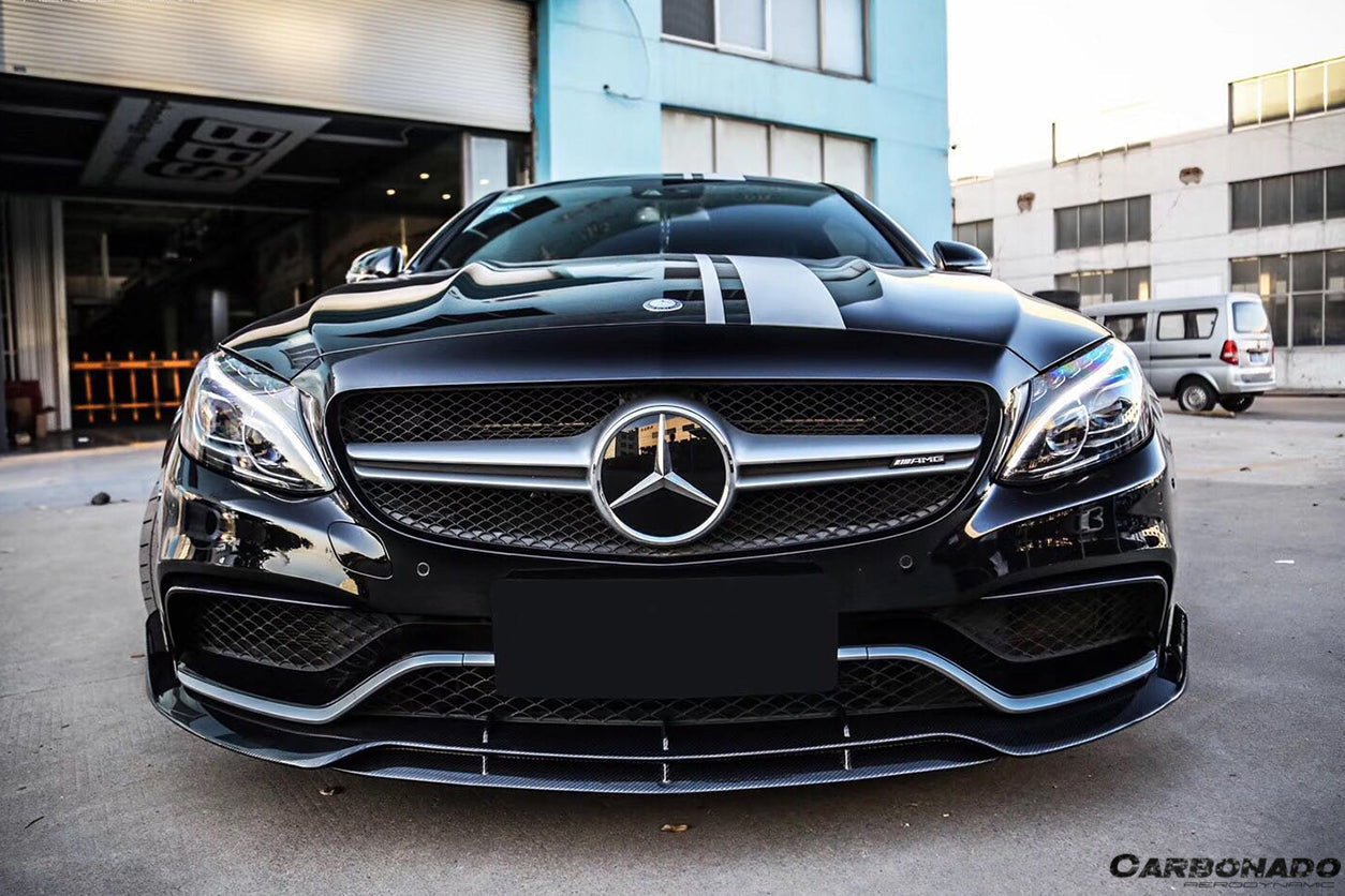 DARWINPRO - MERCEDES BENZ W205 C63 & S AMG COUPE 2015 - 2021 CARBON FIBER FRONT LIP BR STYLE - Aero Carbon UK