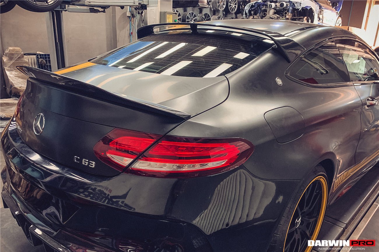 DARWINPRO - MERCEDES BENZ W205 C63 & S AMG COUPE 2015 - 2021 CARBON FIBER REAR ROOF SPOILER - Aero Carbon UK