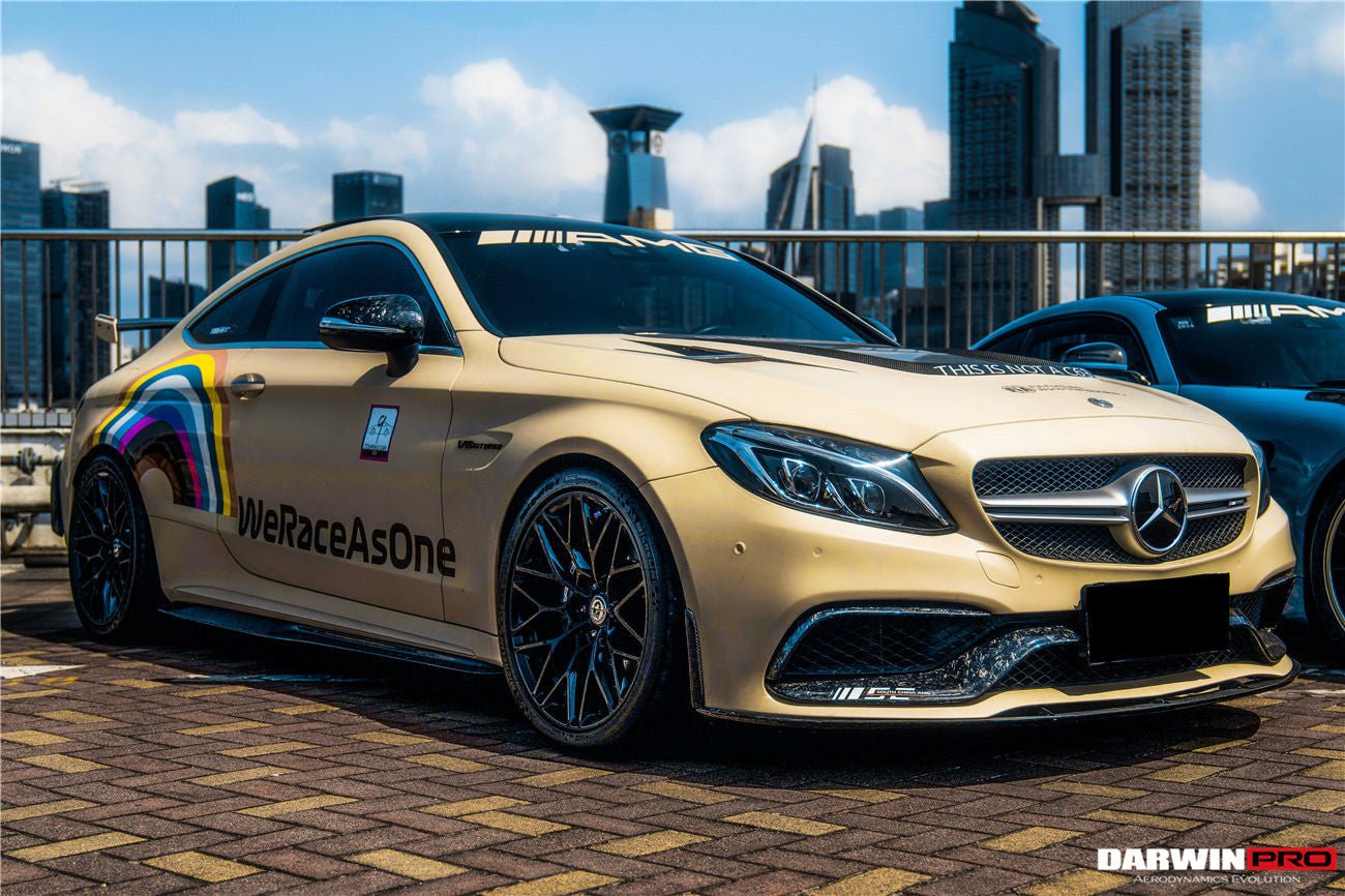 DARWINPRO - MERCEDES BENZ W205 C63 & S AMG COUPE 2015 - 2021 CARBON FIBER SIDE SKIRTS PS STYLE - Aero Carbon UK