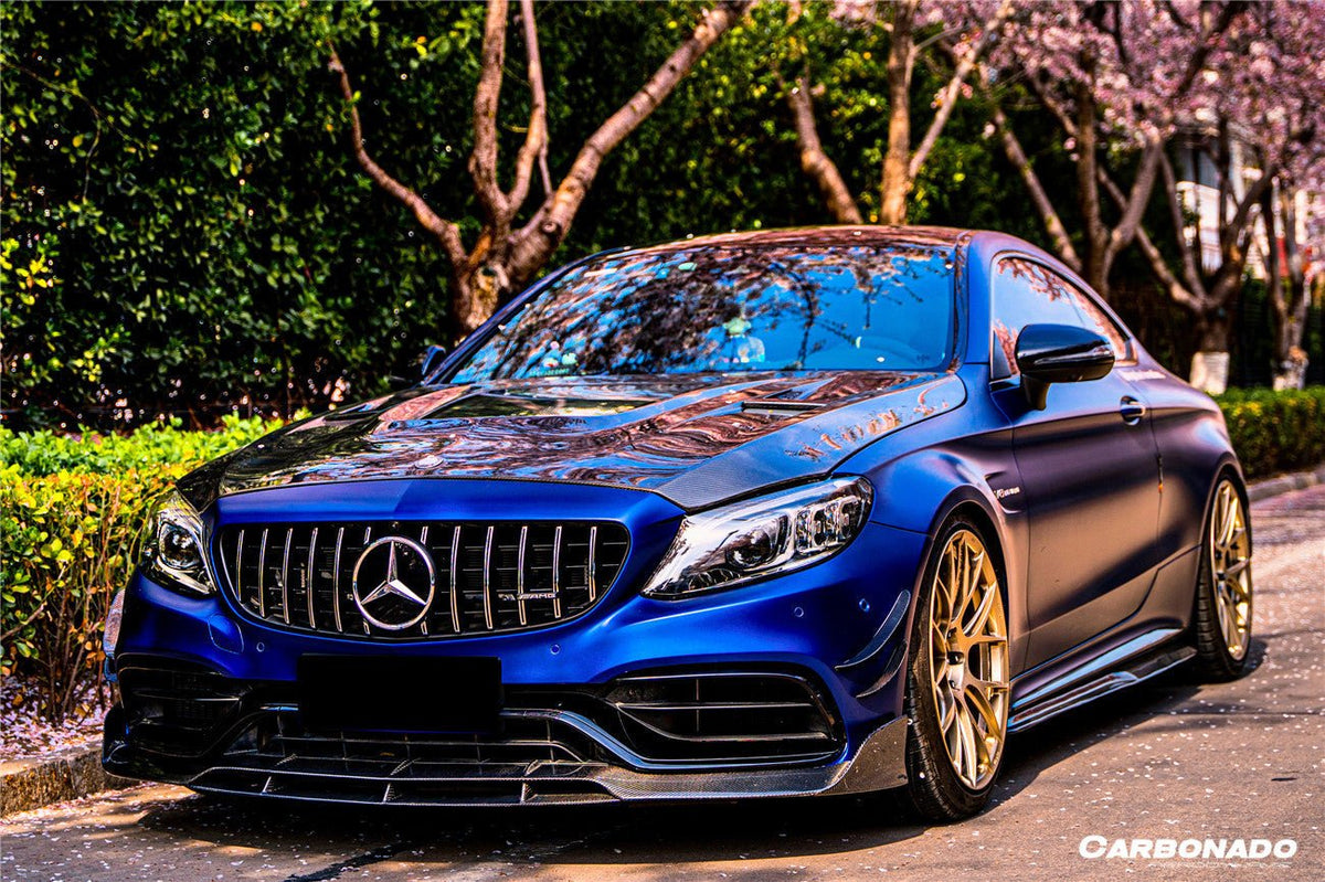 DARWINPRO - MERCEDES BENZ W205 C63 & S AMG COUPE 2015 - 2021 CARBON FIBER SIDE SKIRTS PS STYLE - Aero Carbon UK