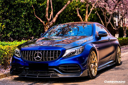 DARWINPRO - MERCEDES BENZ W205 C63 & S AMG COUPE 2015 - 2021 CARBON FIBER SIDE SKIRTS PS STYLE - Aero Carbon UK