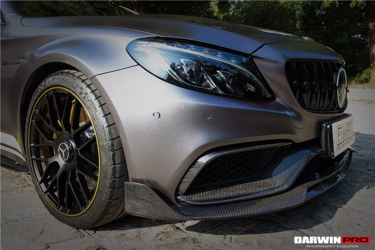 DARWINPRO - MERCEDES BENZ W205 C63&S 2015 - 2021 CARBON FIBER FRONT CANARDS - Aero Carbon UK