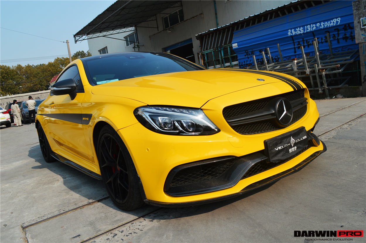 DARWINPRO - MERCEDES BENZ W205 C63&S 2015 - 2021 CARBON FIBER FRONT CANARDS - Aero Carbon UK