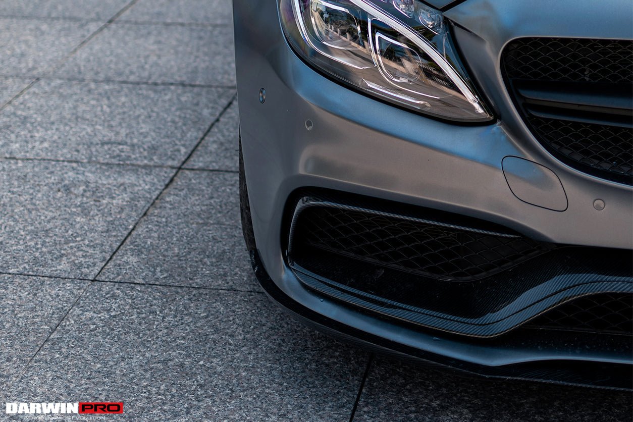 DARWINPRO - MERCEDES BENZ W205 C63&S AMG 2015 - 2021 CARBON FIBER FRONT BUMPER TRIM SET (4PCS) - Aero Carbon UK