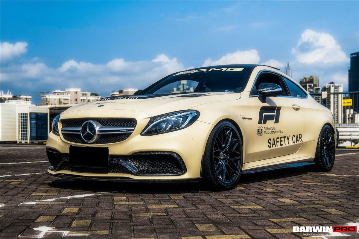 DARWINPRO - MERCEDES BENZ W205 C63&S AMG 2015 - 2021 CARBON FIBER FRONT BUMPER TRIM SET (4PCS) - Aero Carbon UK