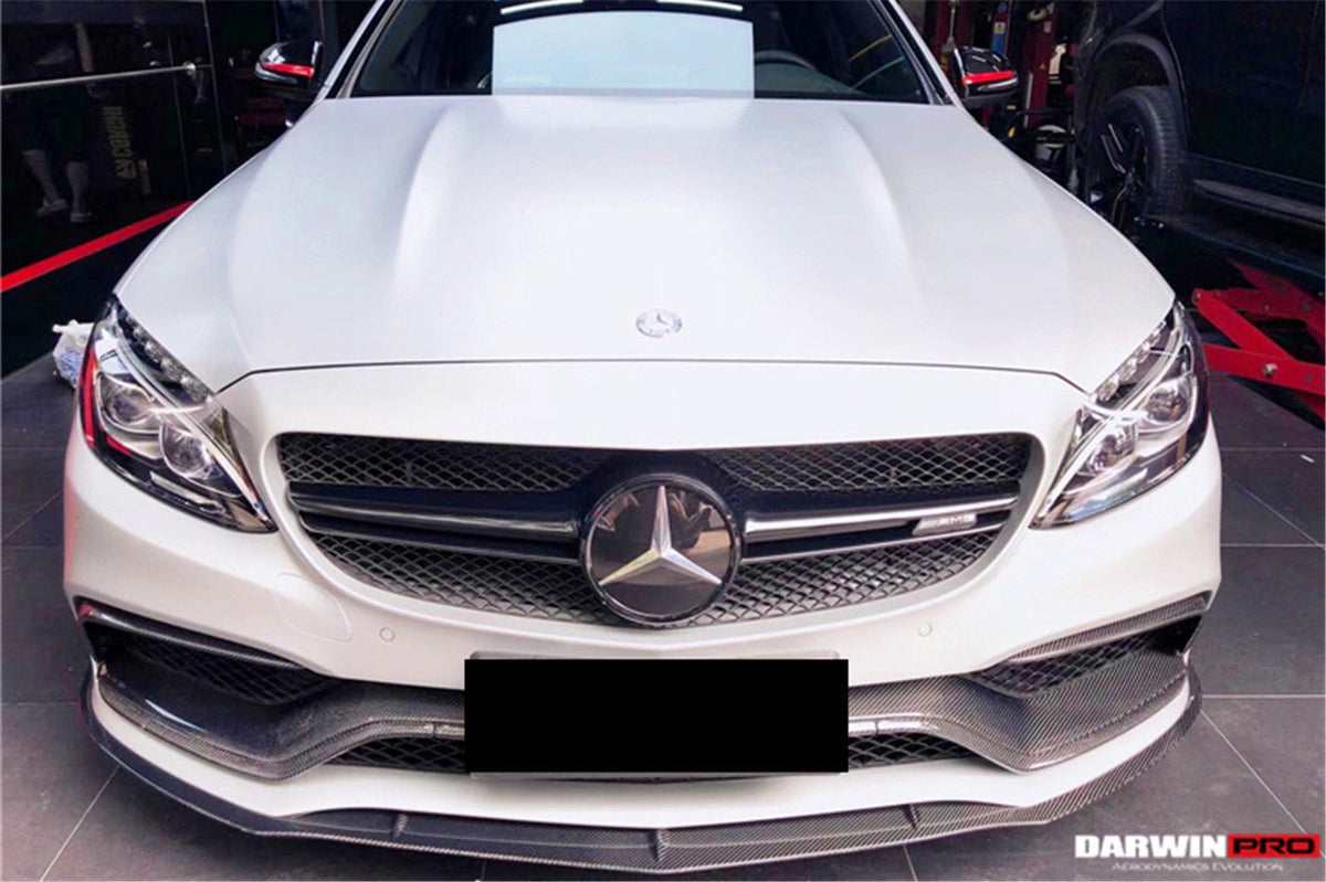 DARWINPRO - MERCEDES BENZ W205 C63&S AMG 2015 - 2021 CARBON FIBER FRONT BUMPER TRIM SET (4PCS) - Aero Carbon UK