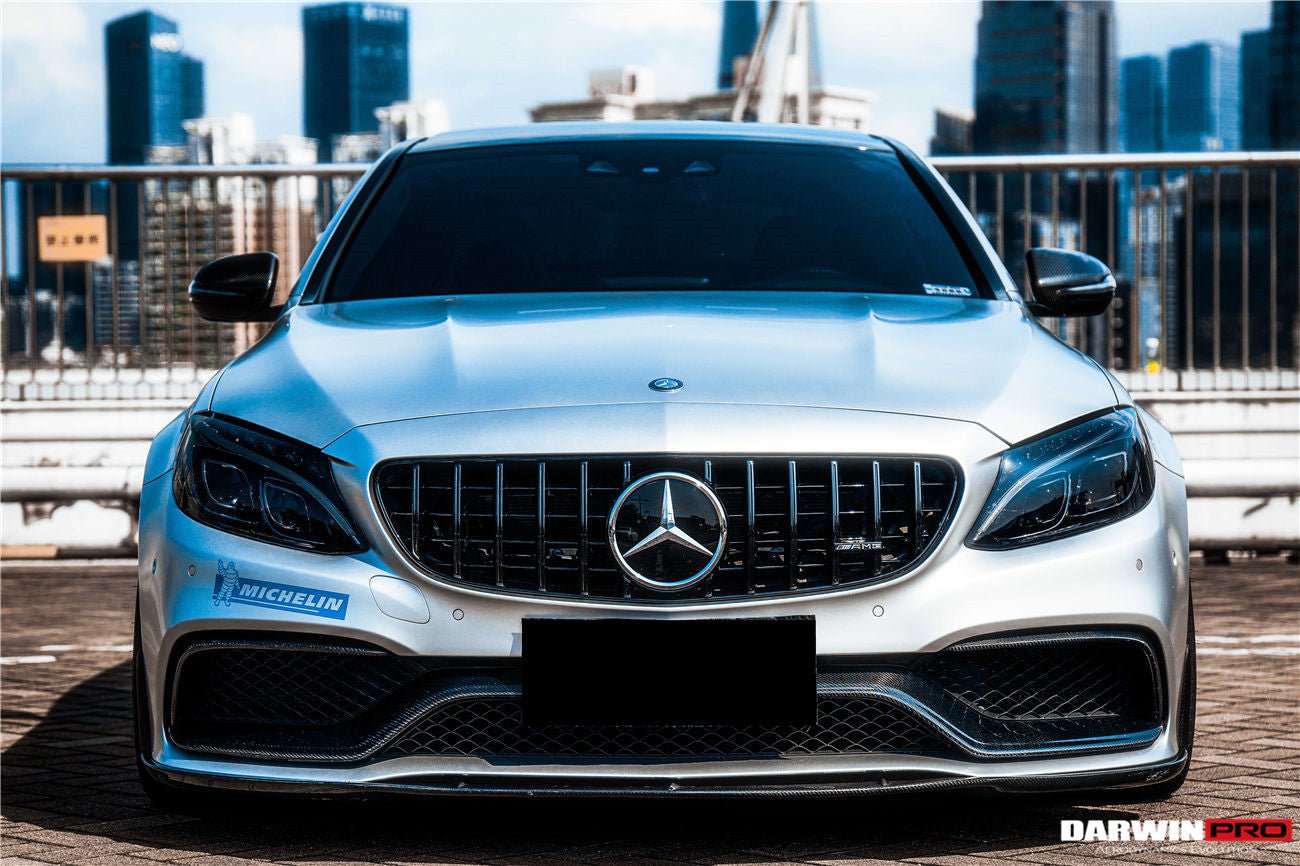 DARWINPRO - MERCEDES BENZ W205 C63&S AMG 2015 - 2021 CARBON FIBER FRONT BUMPER TRIM SET (4PCS) - Aero Carbon UK