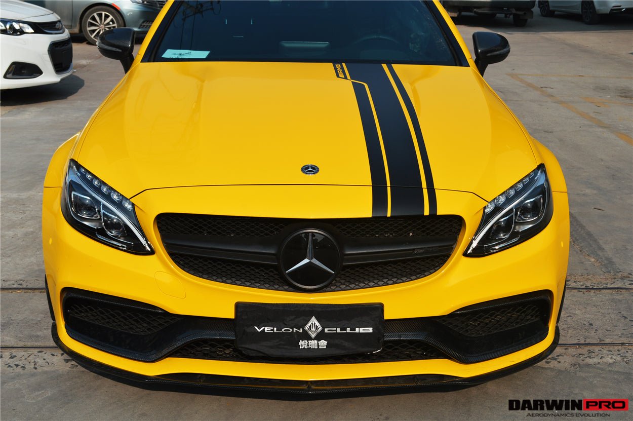 DARWINPRO MERCEDES BENZ W205 C63/S COUPE 2015 - 2021 BKSS STYLE CARBON FIBER FRONT LIP - Aero Carbon UK