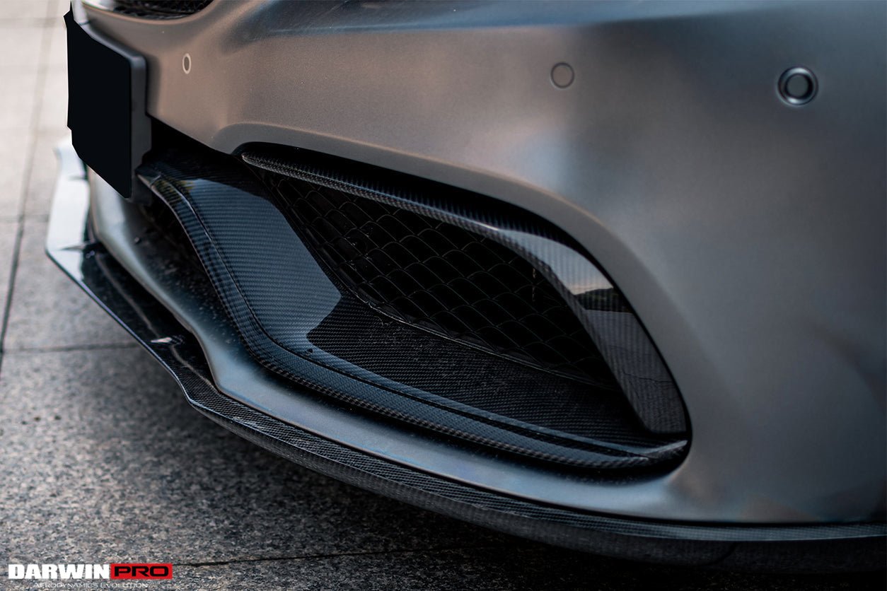 DARWINPRO MERCEDES BENZ W205 C63/S COUPE 2015 - 2021 BKSS STYLE CARBON FIBER FRONT LIP - Aero Carbon UK