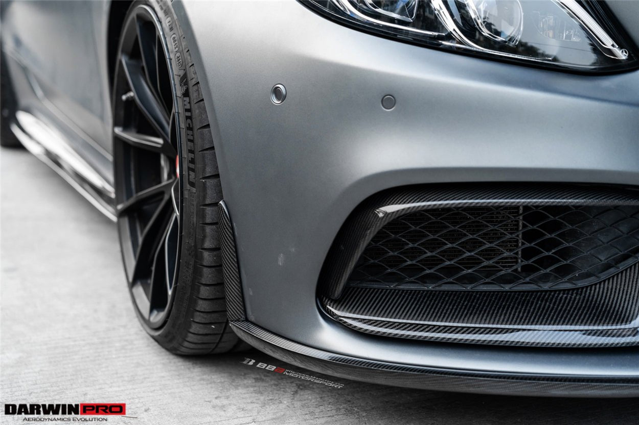 DARWINPRO MERCEDES BENZ W205 C63/S COUPE 2015 - 2021 BKSS STYLE CARBON FIBER FRONT LIP - Aero Carbon UK