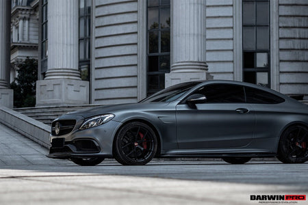 DARWINPRO MERCEDES BENZ W205 C63/S COUPE 2015 - 2021 BKSS STYLE CARBON FIBER FRONT LIP - Aero Carbon UK