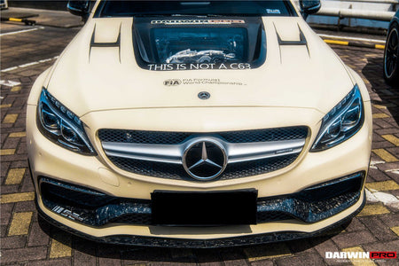 DARWINPRO MERCEDES BENZ W205 C63/S COUPE 2015 - 2021 BKSS STYLE CARBON FIBER FRONT LIP - Aero Carbon UK