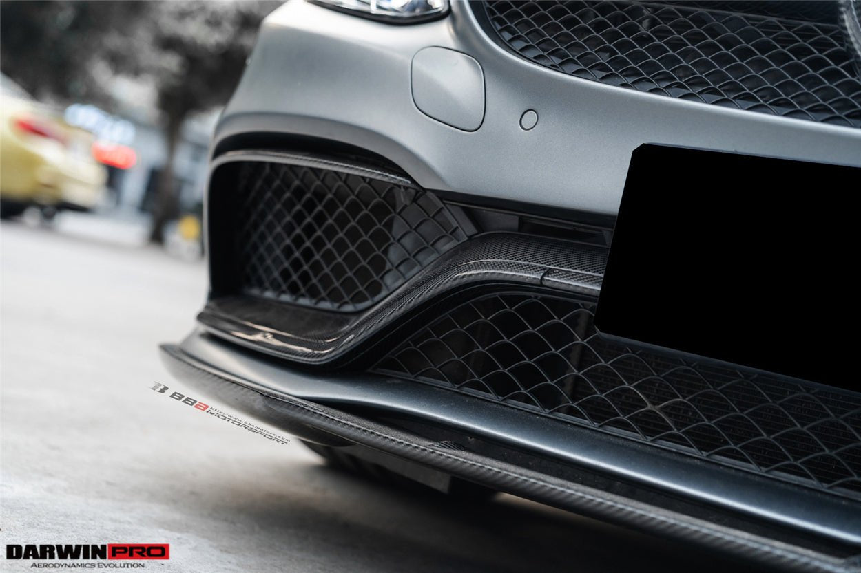 DARWINPRO MERCEDES BENZ W205 C63/S COUPE 2015 - 2021 BKSS STYLE CARBON FIBER FRONT LIP - Aero Carbon UK