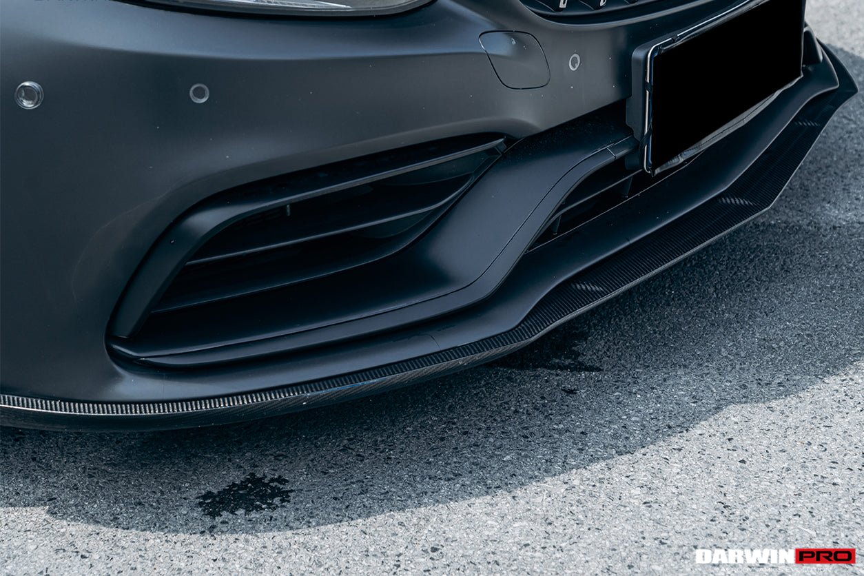 DARWINPRO MERCEDES BENZ W205 C63/S COUPE 2015 - 2021 BKSS STYLE CARBON FIBER FRONT LIP - Aero Carbon UK