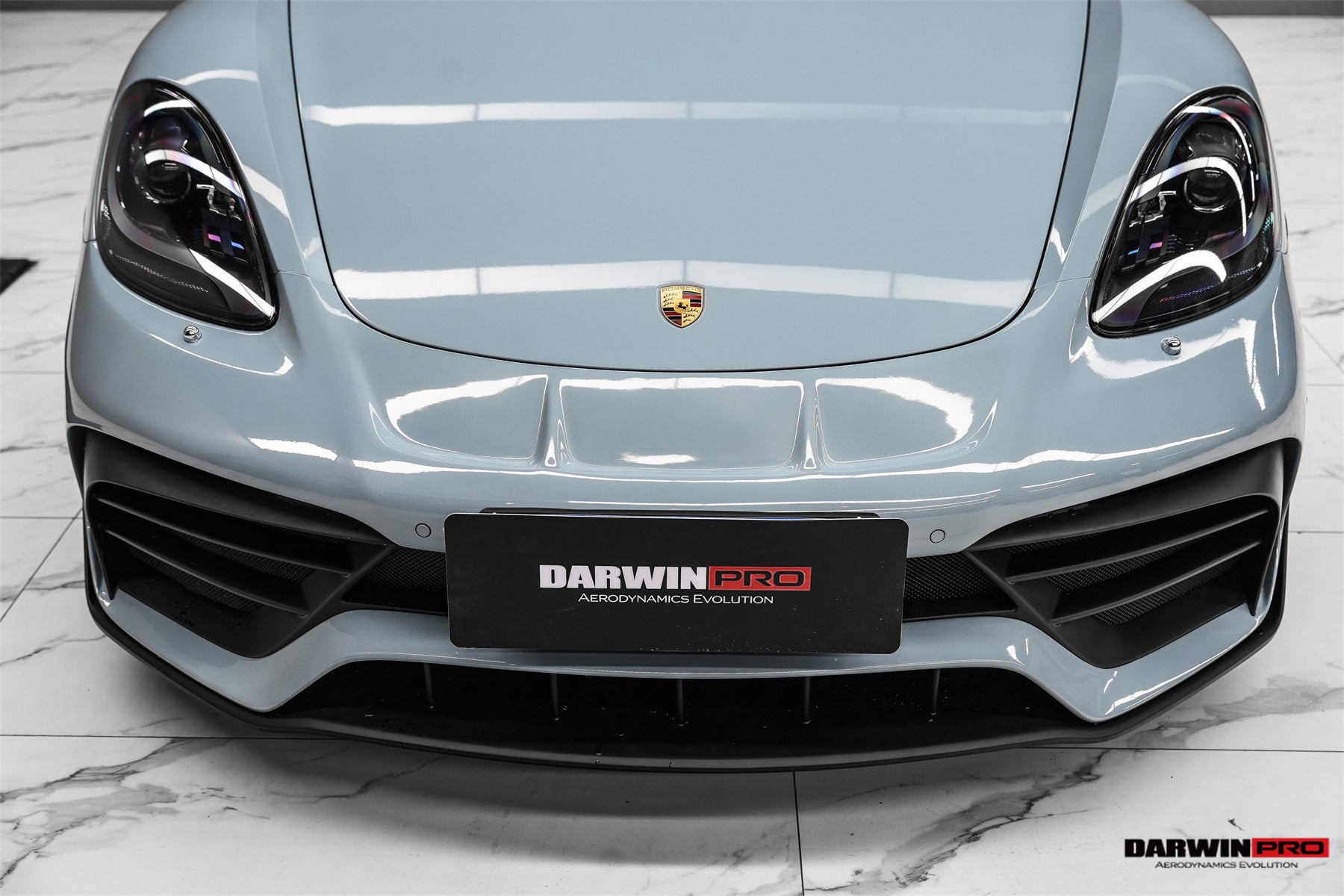 DARWINPRO - PORSCHE 718 CAYMAN & BOXSTER STUTTMATE PARTIAL CARBON FIBRE FRONT BUMPER - Aero Carbon UK