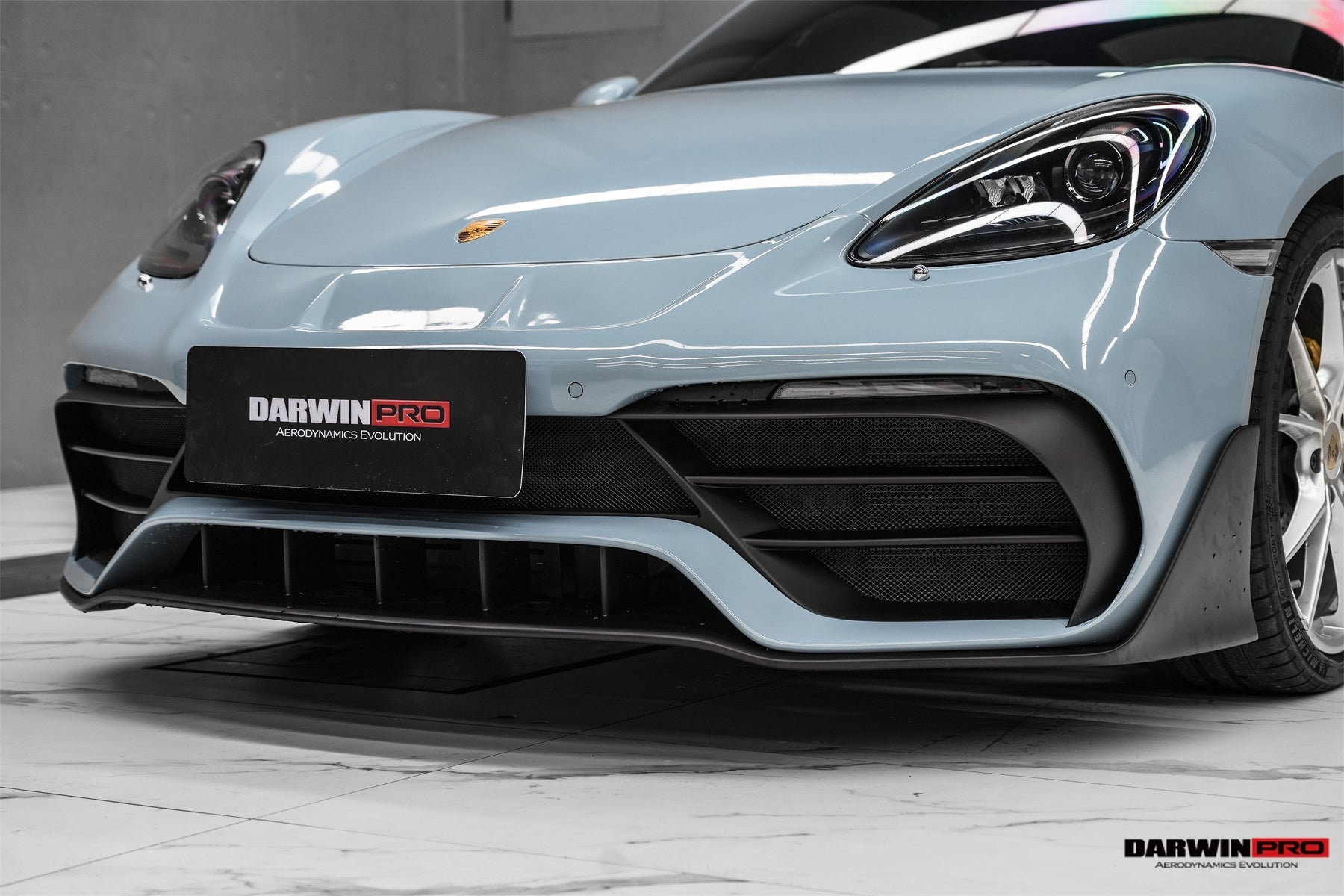 DARWINPRO - PORSCHE 718 CAYMAN & BOXSTER STUTTMATE PARTIAL CARBON FIBRE FRONT BUMPER - Aero Carbon UK