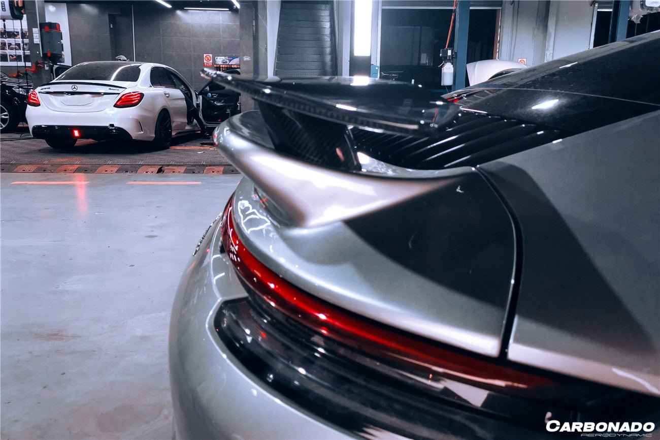 DARWINPRO - PORSCHE 911 992 CARRERA /S/4/4S/TARGA/CABRIOLET TURBO STYLE REAR SPOILER - Aero Carbon UK