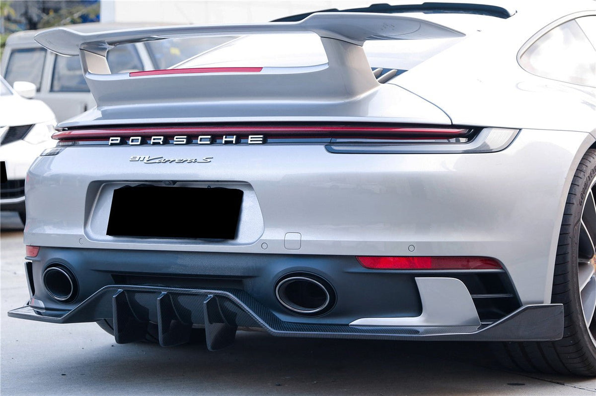 DARWINPRO - PORSCHE 911 992 CARRERA & TARGA SD SPORT DESIGN DRY CARBON REAR DIFFUSER WP STYLE - Aero Carbon UK