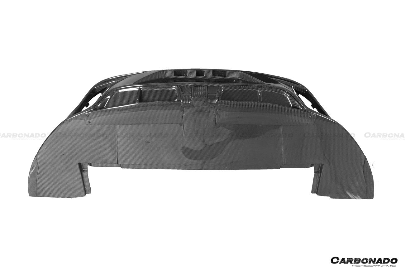 DARWINPRO - PORSCHE TAYCAN 4 / 4S / GTS / TURBO DRY CARBON FIBRE CABO STYLE LED REAR DIFFUSER - Aero Carbon UK