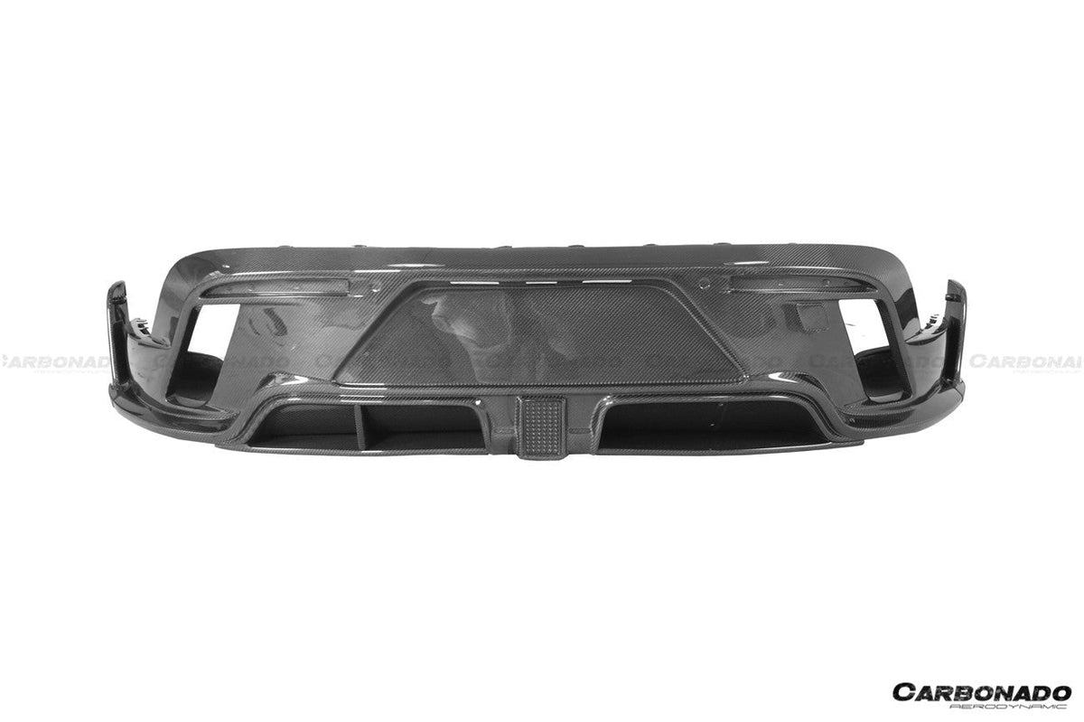 DARWINPRO - PORSCHE TAYCAN 4 / 4S / GTS / TURBO DRY CARBON FIBRE CABO STYLE LED REAR DIFFUSER - Aero Carbon UK