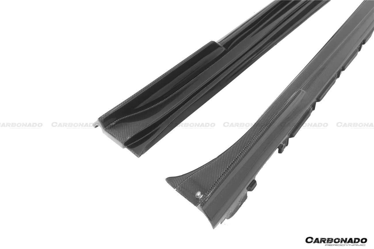 DARWINPRO - PORSCHE TAYCAN 4 / 4S / GTS / TURBO DRY CARBON FIBRE CABO STYLE SIDE SKIRTS - Aero Carbon UK