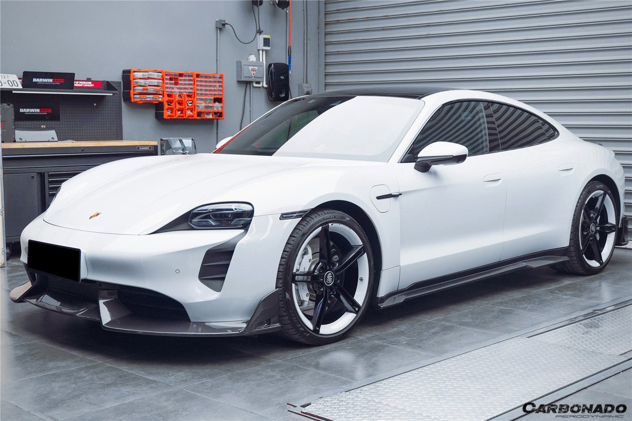 DARWINPRO - PORSCHE TAYCAN 4 / 4S / GTS / TURBO DRY CARBON FIBRE CABO STYLE SIDE SKIRTS - Aero Carbon UK