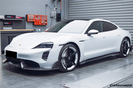 DARWINPRO - PORSCHE TAYCAN 4 / 4S / GTS / TURBO DRY CARBON FIBRE CABO STYLE SIDE SKIRTS - Aero Carbon UK