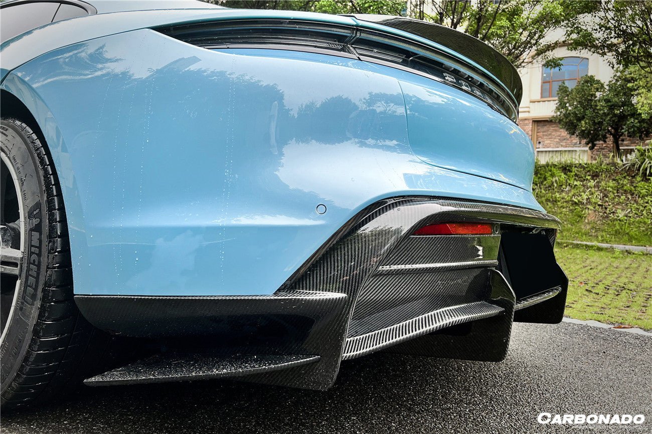 DARWINPRO - PORSCHE TAYCAN 4 / 4S / GTS / TURBO DRY CARBON FIBRE OD STYLE REAR DIFFUSER - Aero Carbon UK