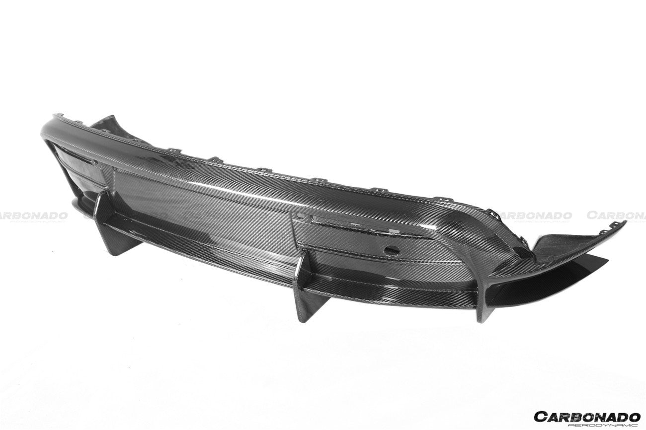 DARWINPRO - PORSCHE TAYCAN 4 / 4S / GTS / TURBO DRY CARBON FIBRE OD STYLE REAR DIFFUSER - Aero Carbon UK